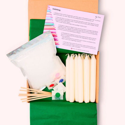 DIY Set Dip Dye Kaarsen Kersteditie