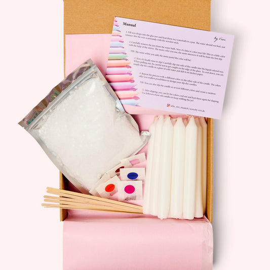DIY Box Dip Dye-kaarsen: Pasteleditie