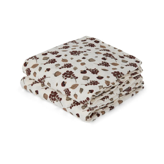 Bao Biologische Mousselinedoek - 2 Pack | 100% Biologisch Katoen | Nuuroo | Herfstblad